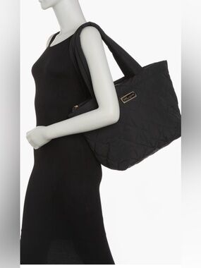 Marc Jacobs Black Quilted Nylon Tote